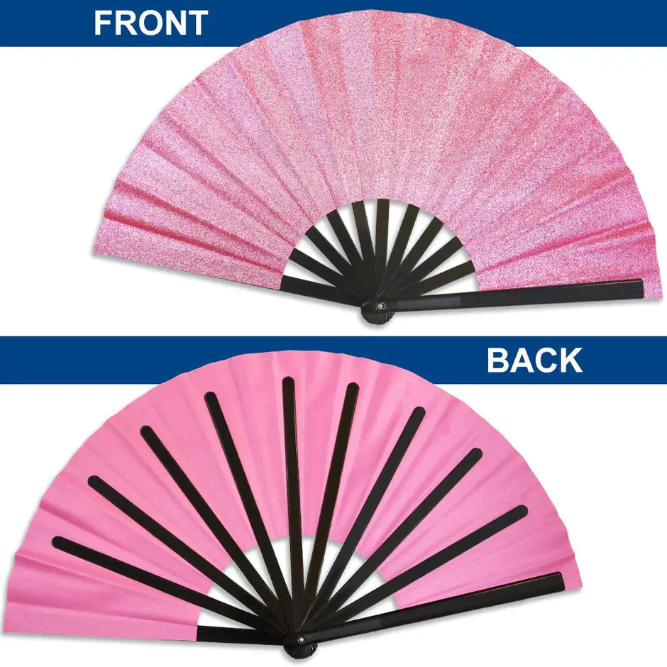 Thumbnail: Pink Glitter XL Hand Fan