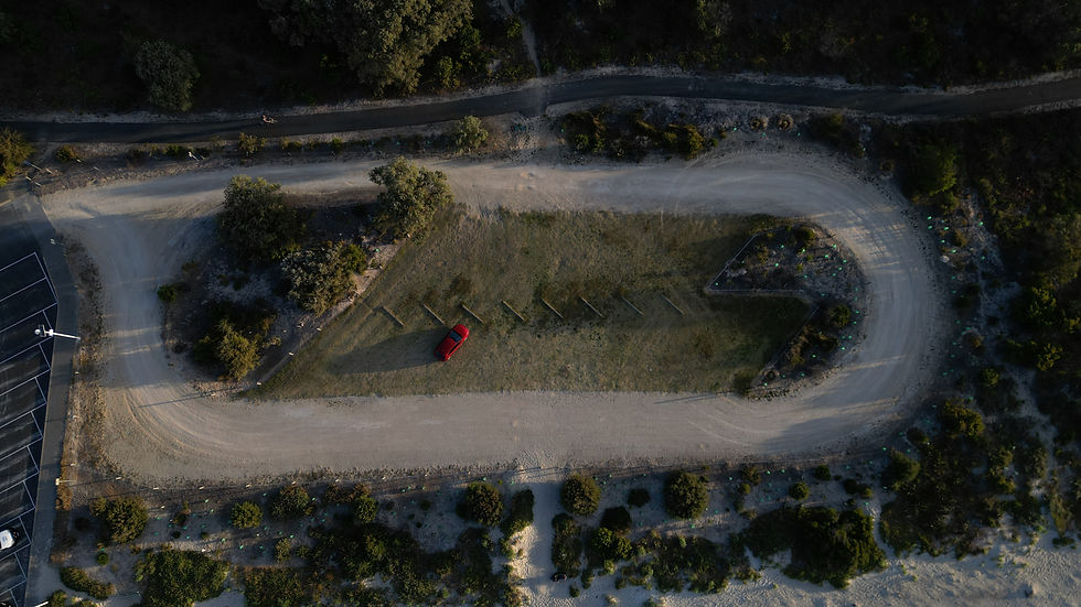 Drone Aerial View of Beach Carpark Busselton