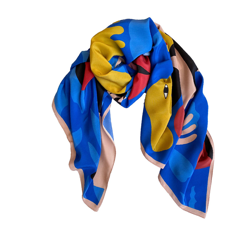 Scarf Blue José de Guimarães-Ilha dos Amores