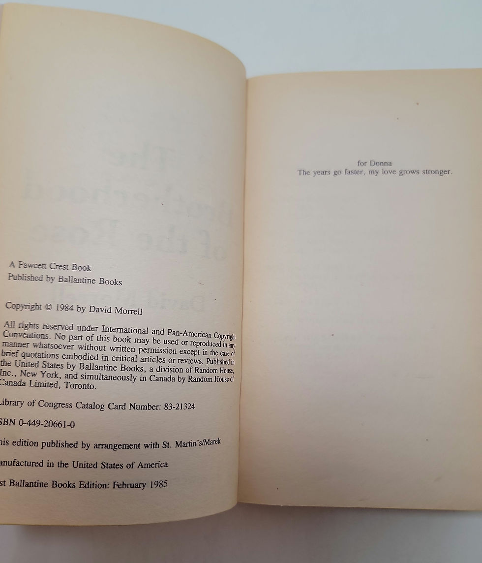 Thumbnail: The Brotherhood of The Rose by David Morrell