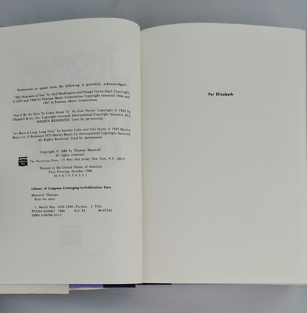 Thumbnail: Kiss Me Once by Thomas Maxwell
