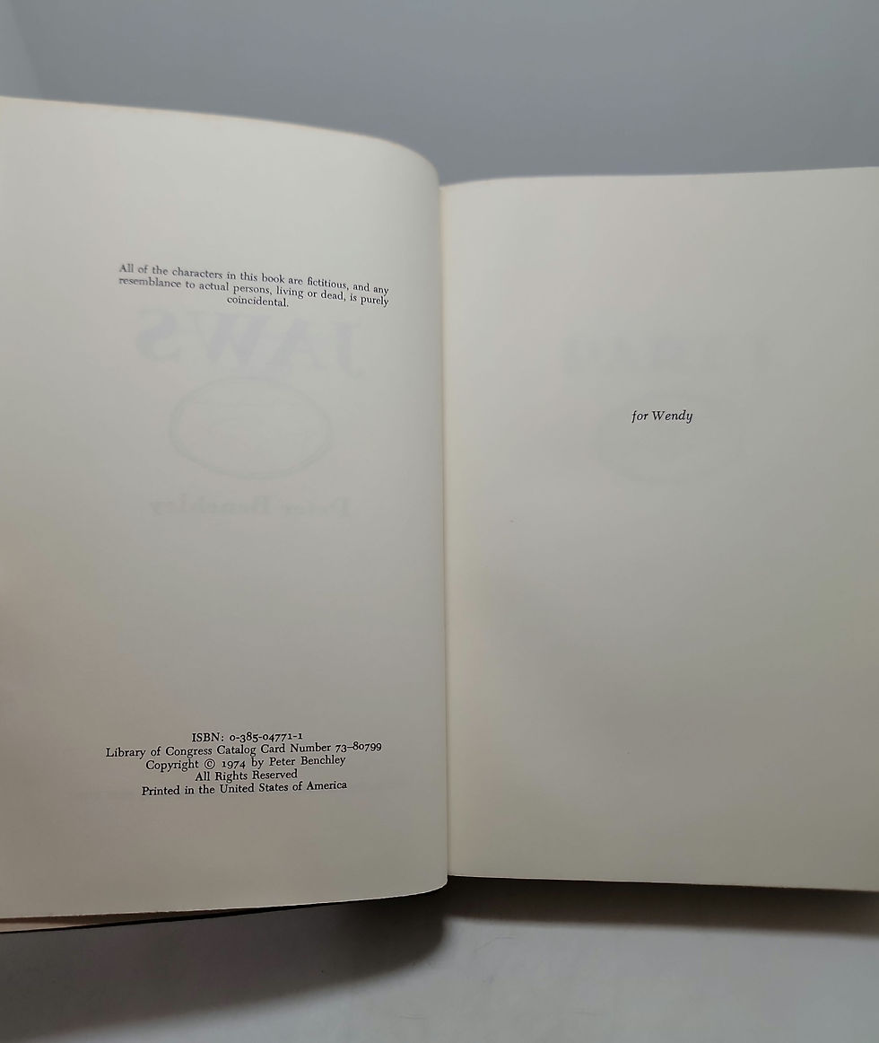 Thumbnail: Jaws by Peter Benchley 1974 Hardcover