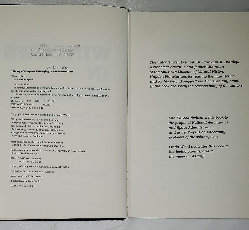 Thumbnail: Windows in Space by Ann Elwood and Linda C. Wood
