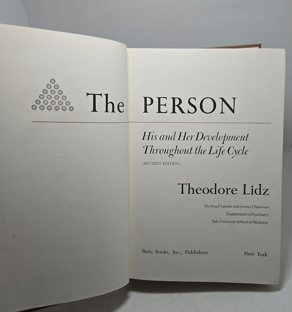 Thumbnail: The Person: His and Her Development Throughout the Life Cycle by Theodore Lidz