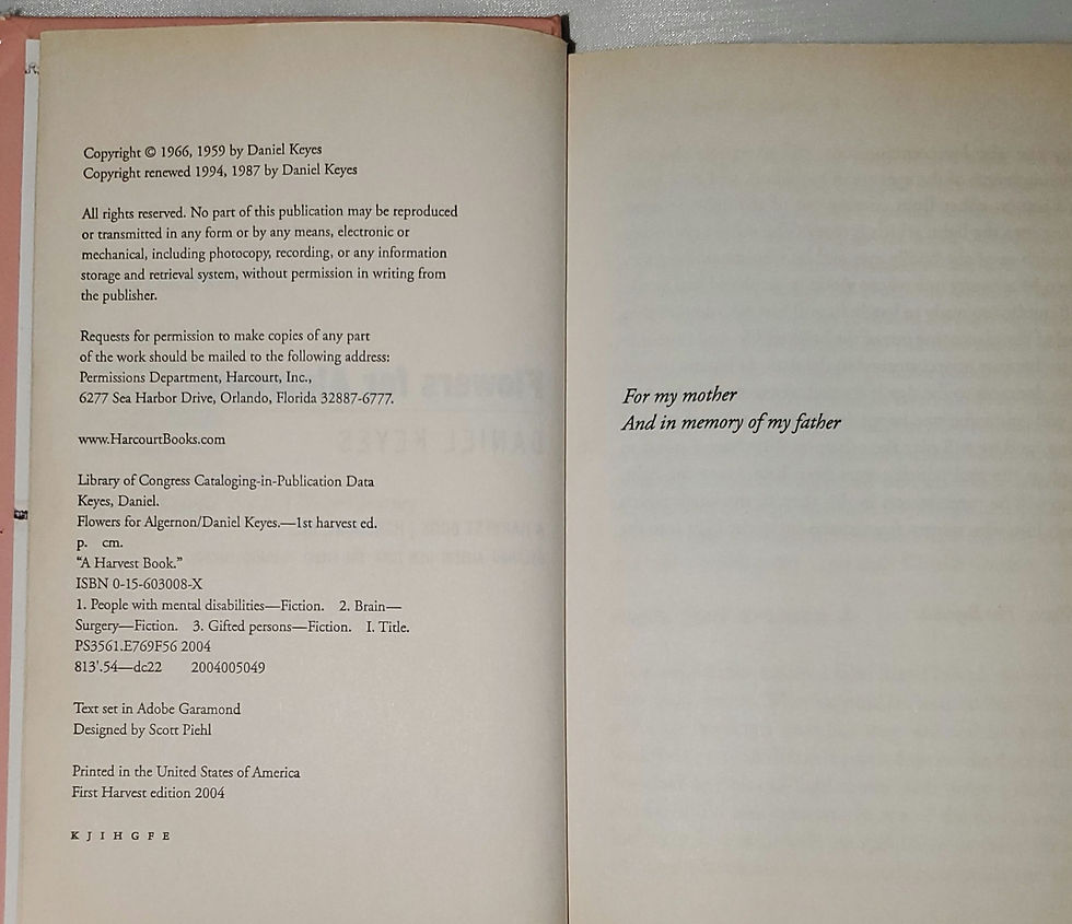 Thumbnail: Flowers for Algernon by Daniel Keyes