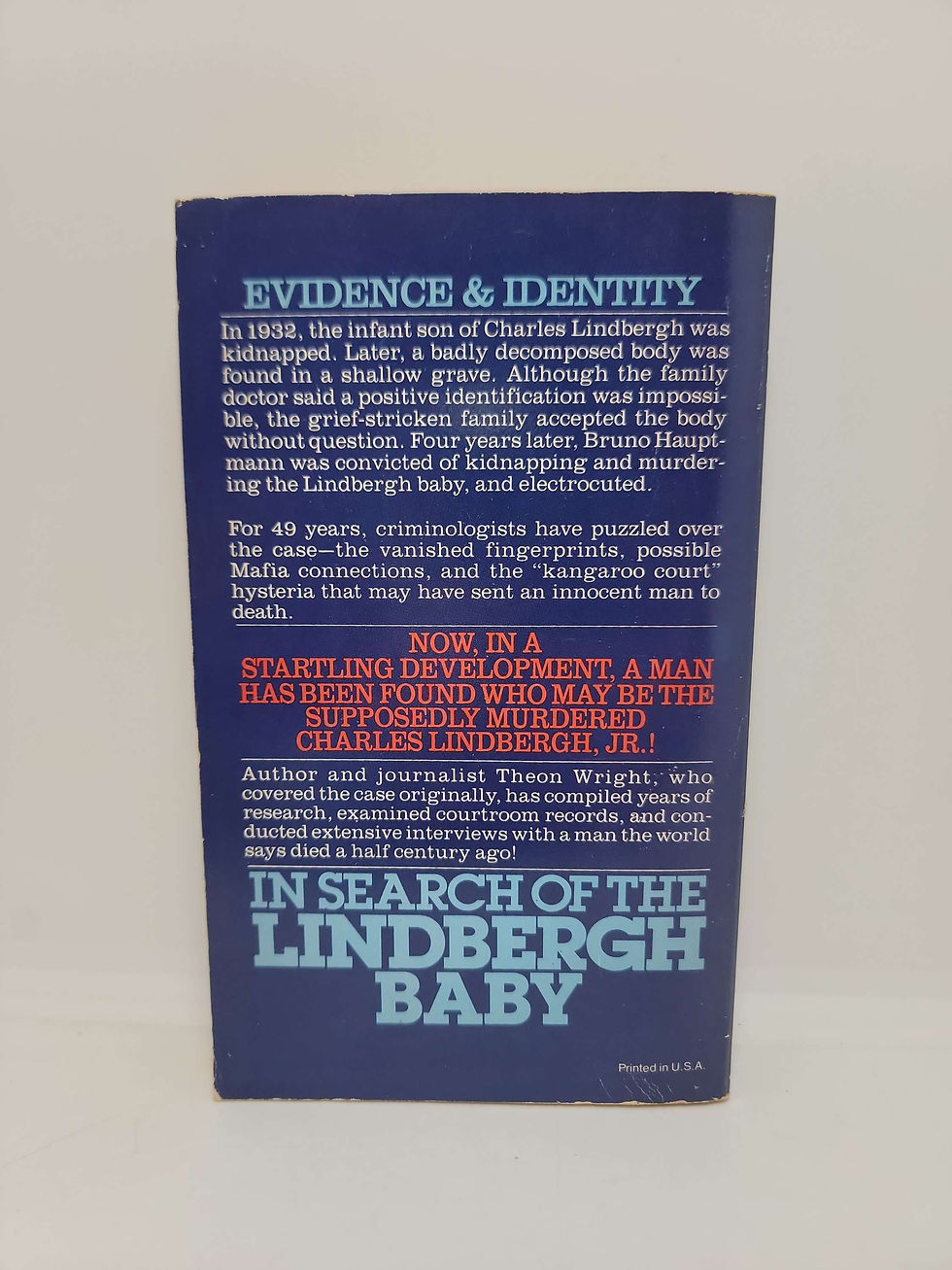 Thumbnail: In Search of the Lindbergh Baby by Theon Wright