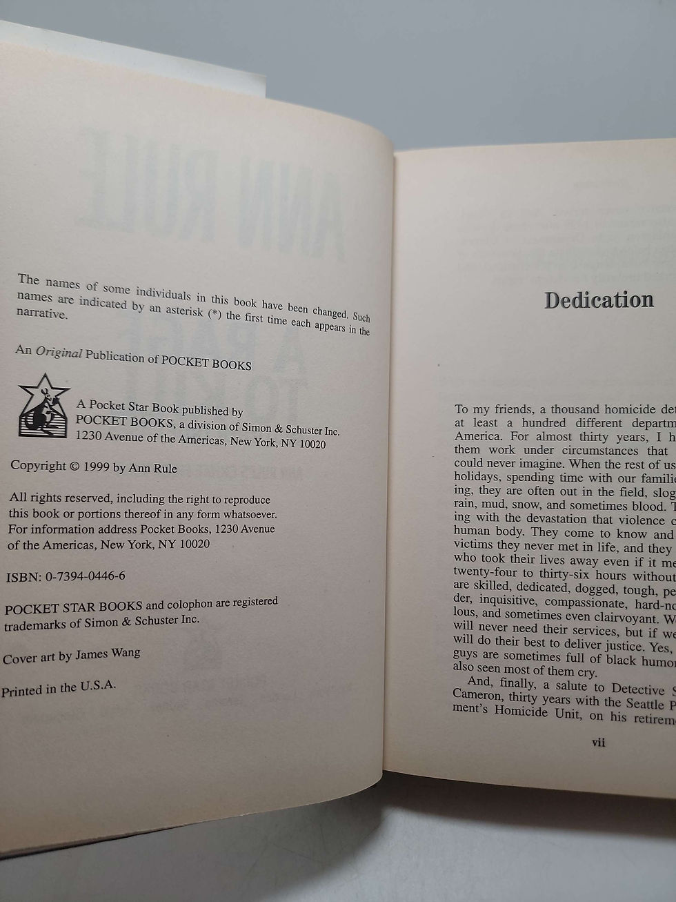 Thumbnail: A Rage to Kill and Other True Cases by Ann Rule