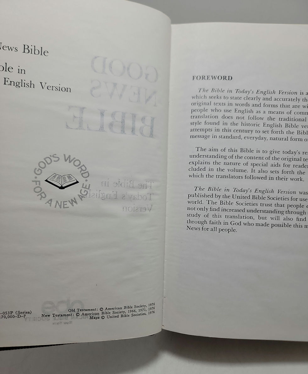 Thumbnail: Good News Bible: Today's English Version 1976