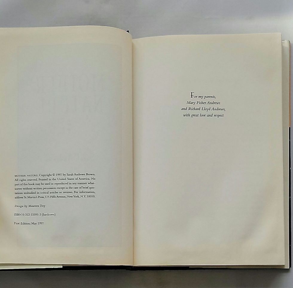 Thumbnail: Mother Nature: An Em Hansen Mystery by Sarah Andrews