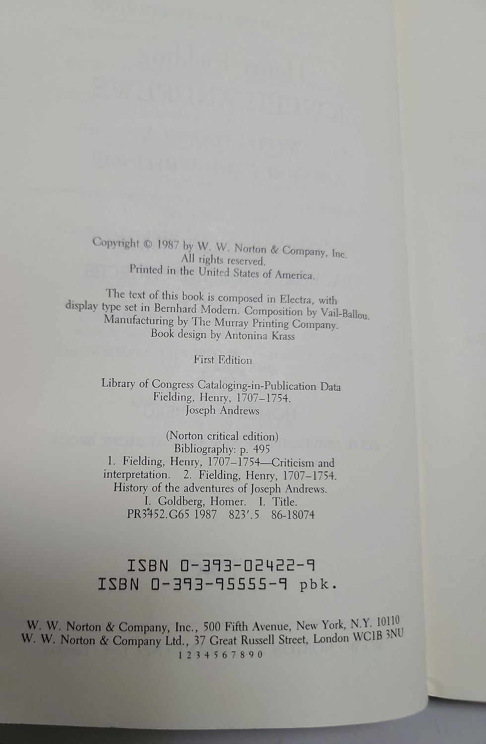 Thumbnail: Joseph Andrews with Shanela and Related Writings Henry Fielding edited by Homer