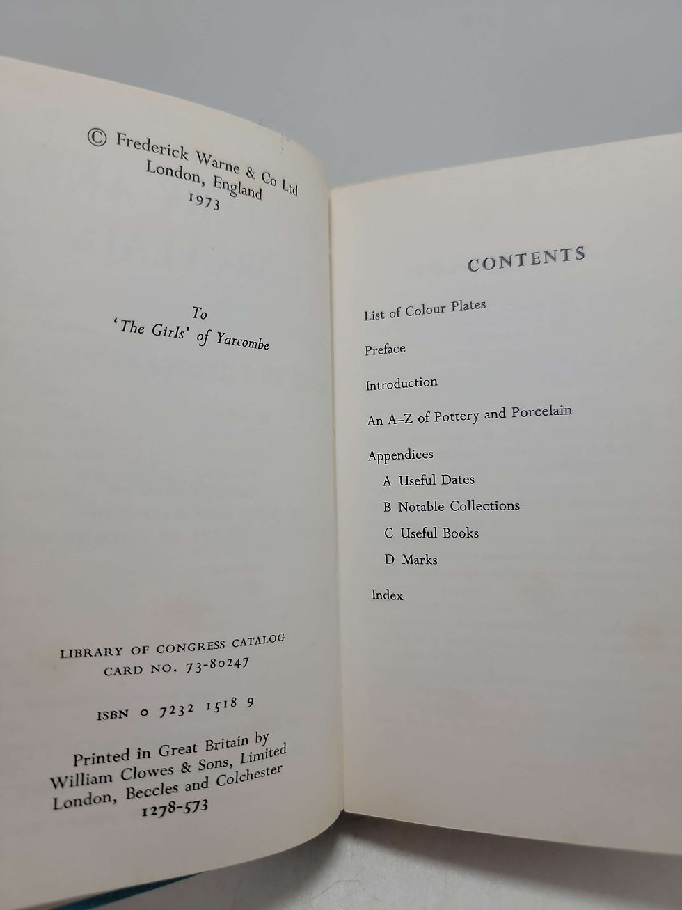 Thumbnail: The Observer's Book of Pottery & Porcelain by Mary & Geoffrey Payton