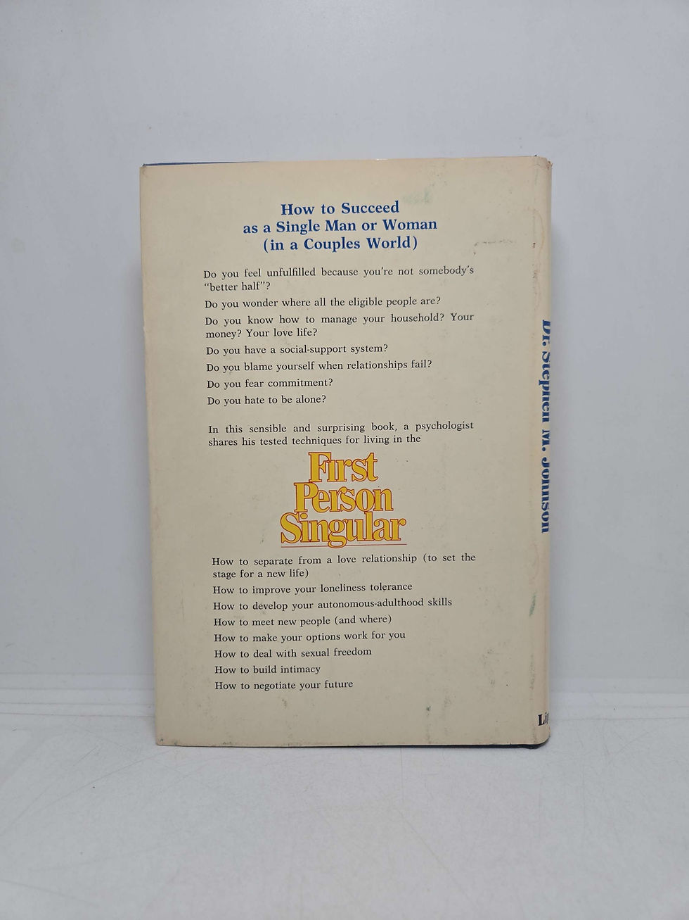 Thumbnail: First Person Singular: Living the Good Life Alone by Dr. Stephen M. Johnson