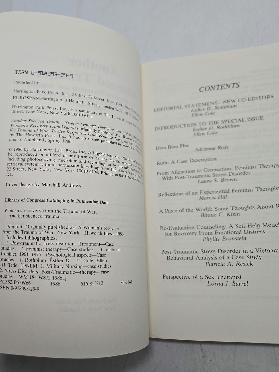 Thumbnail: Another Silenced Trauma edited by Esther D. Rothblum and Ellen Cole