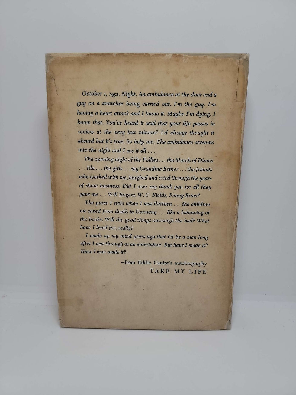 Thumbnail: Take My Life by Eddie Cantor with Jane Kesner Ardmore