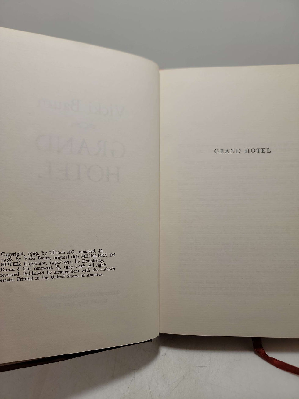 Thumbnail: Grand Hotel by Vicki Baum