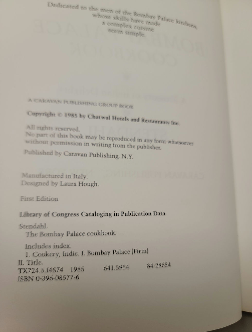 Thumbnail: The Bombay Palace Cookbook: A Treasury of Indian Delights by Stendahl