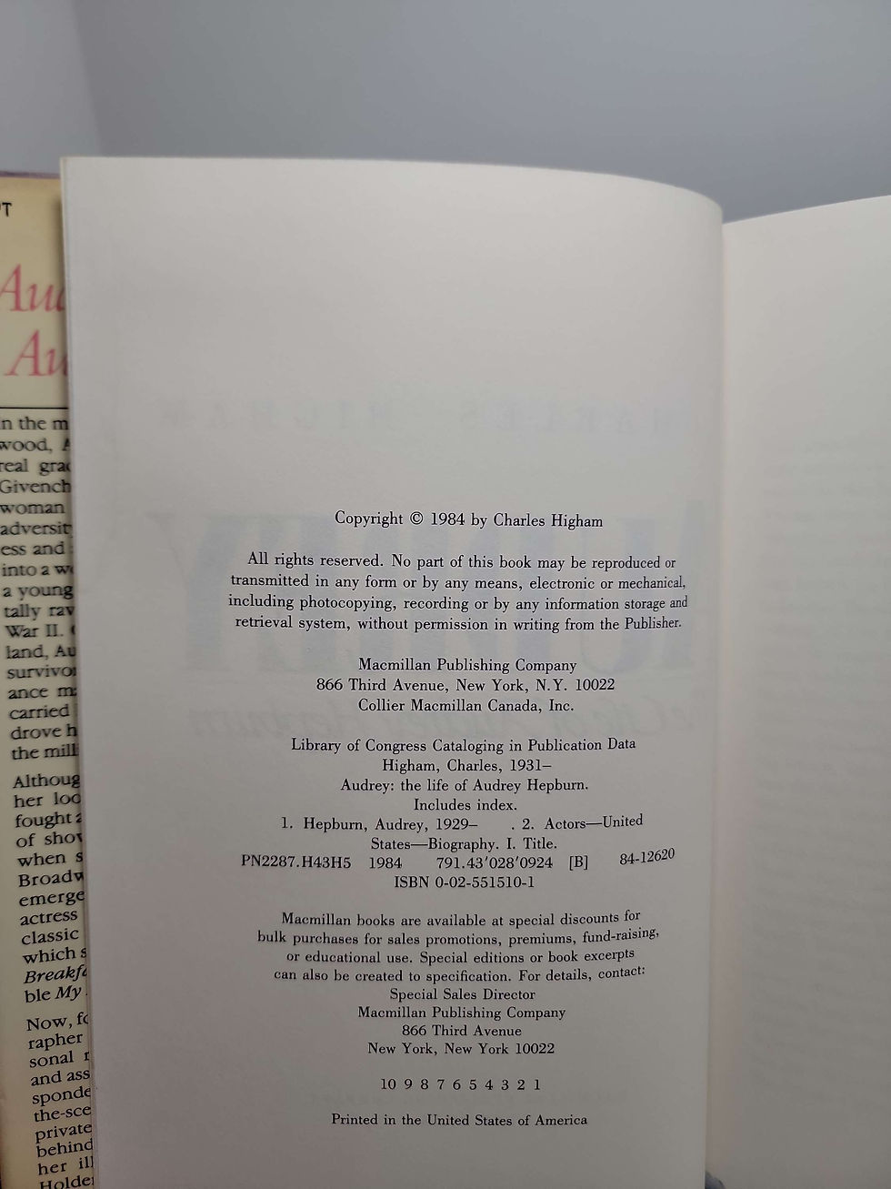 Thumbnail: Audrey: The Life of Audrey Hepburn by Charles Higham