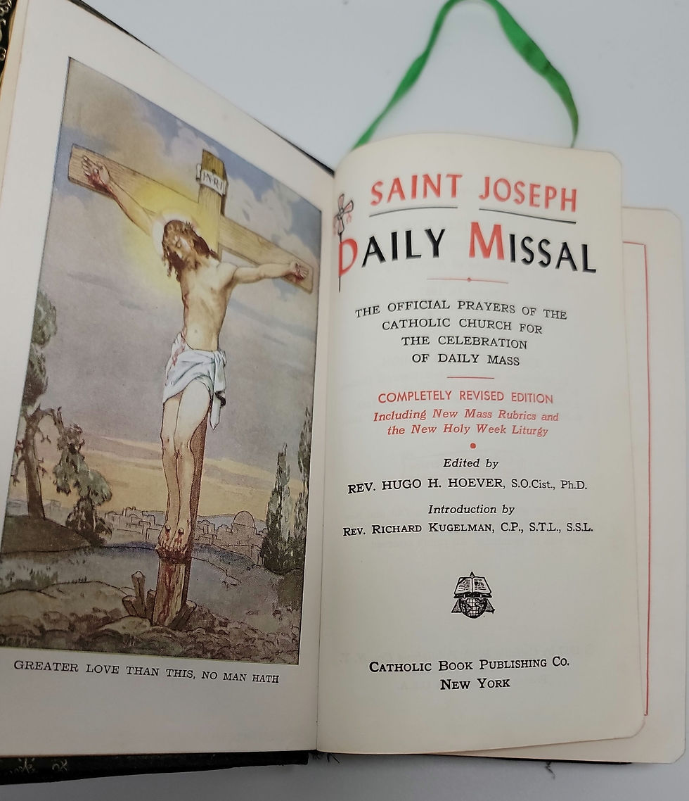 Thumbnail: 1957 Vintage Catholic Saint Joseph Daily Missal Prayer Book 