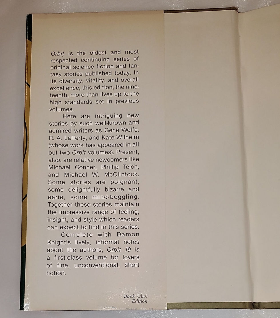 Thumbnail: Orbit 19 - Edited by Damon Knight 