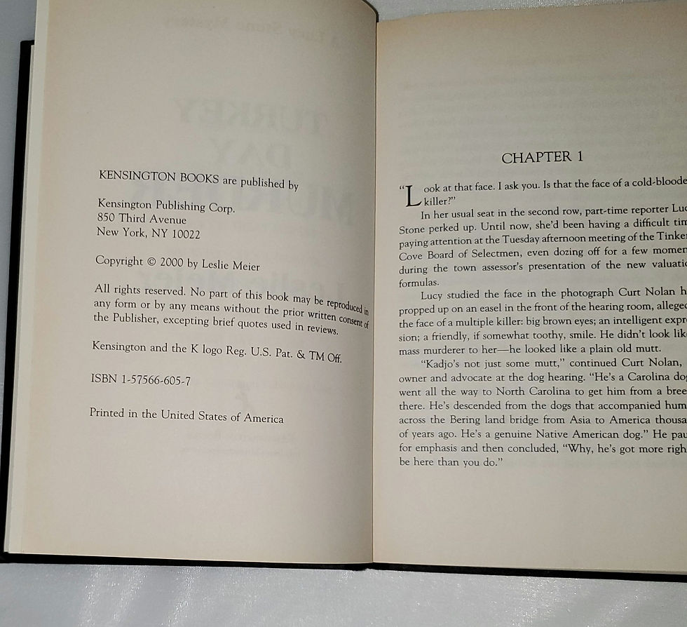 Thumbnail: Turkey Day Dinner by Leslie Meier 2000 NO DUST COVER