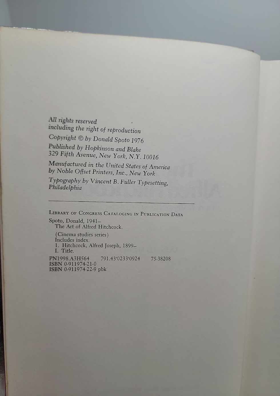 Thumbnail: The Art of Alred Hitchcock: Fifty Years of His Motion Pictures by Donald Spoto