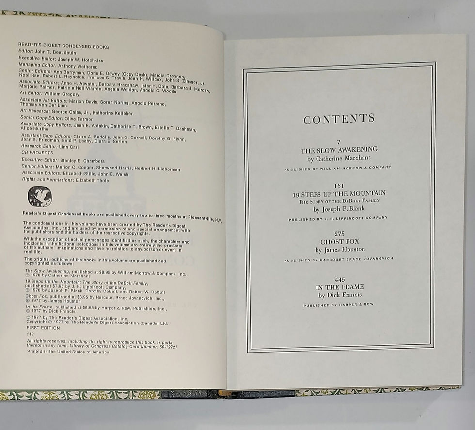 Thumbnail: Reader's Digest Condensed Books Volume 2 1977
