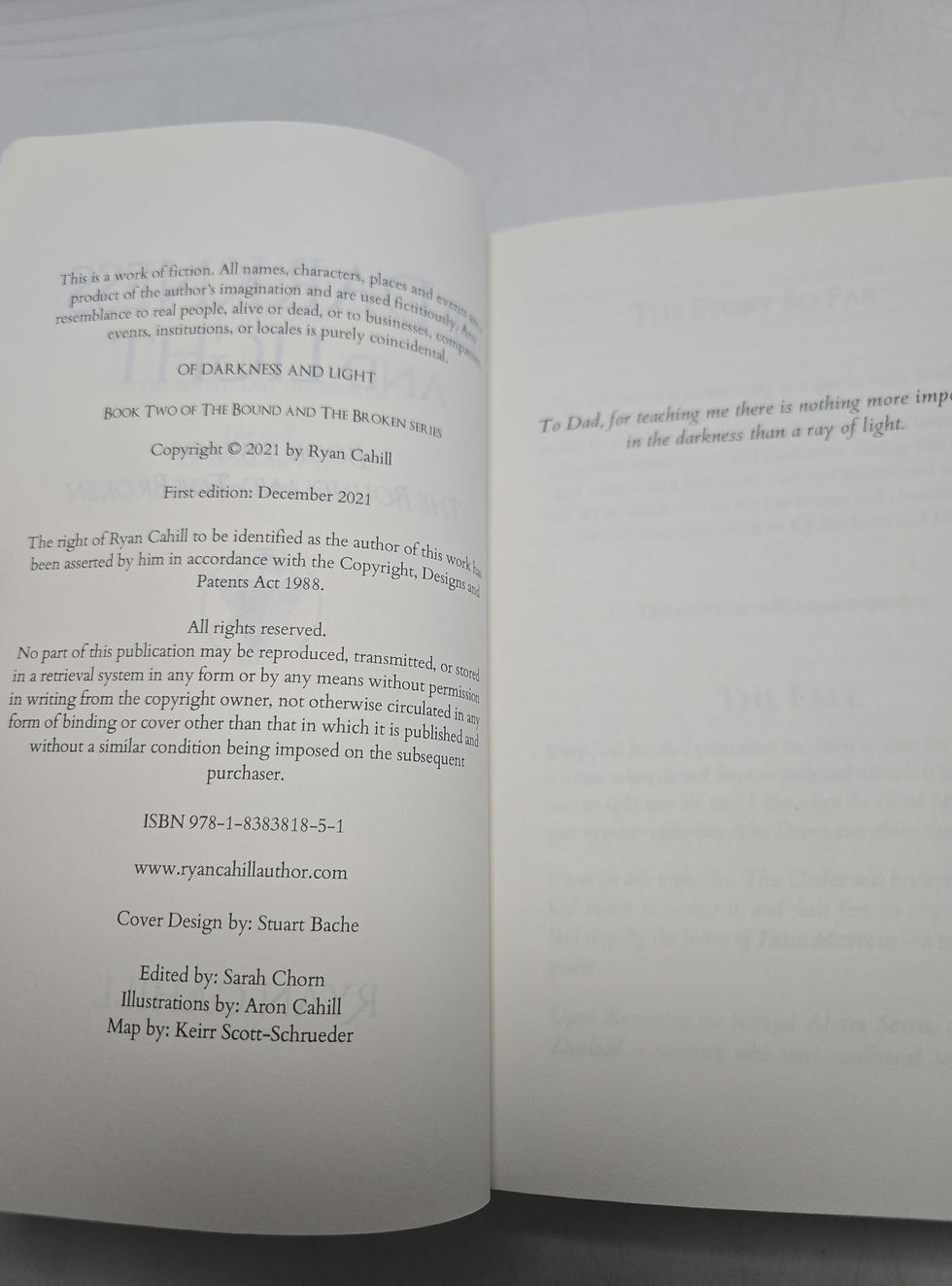 Thumbnail: Of Darkness and Light: The Bound and The Broken Book Two by Ryan Cahill