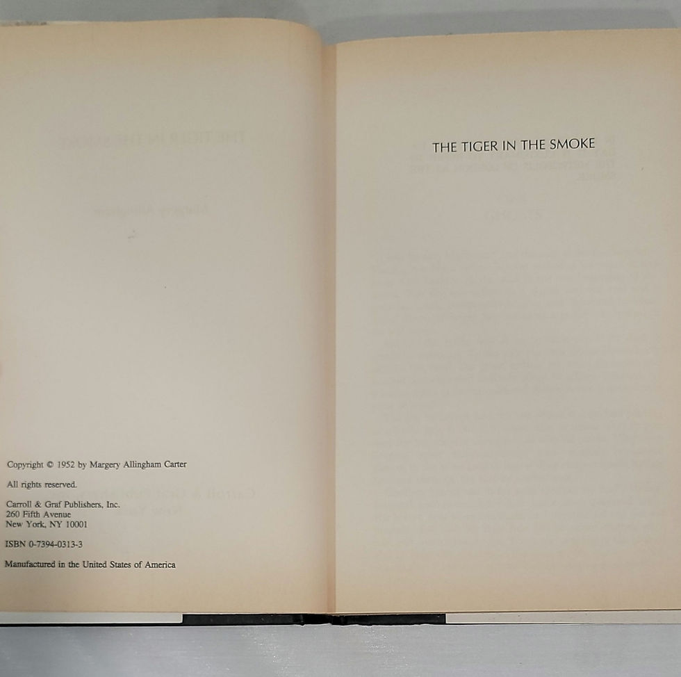 Thumbnail: The Tiger in the Smoke by Margery Allingham