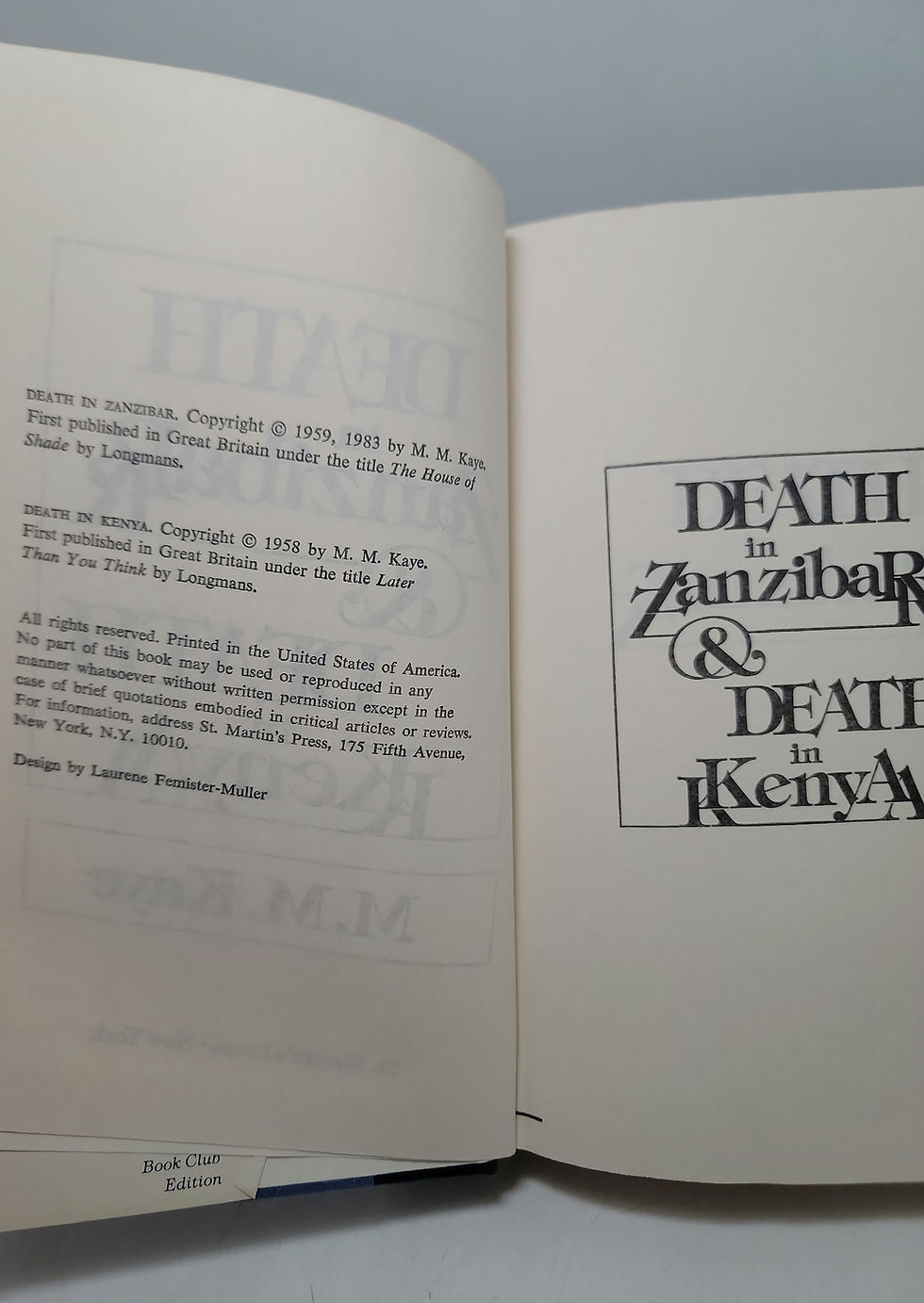 Thumbnail: Death in Zanzibar & Death in Kenya by M.M. Kaye