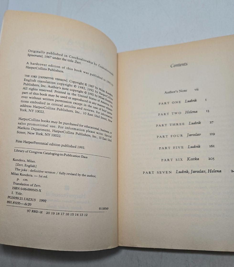 Thumbnail: The Joke by Milan Kundera