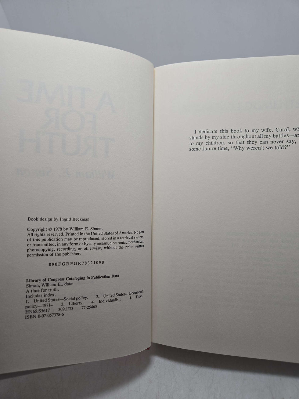 Thumbnail: A Time for Truth by William E. Simon