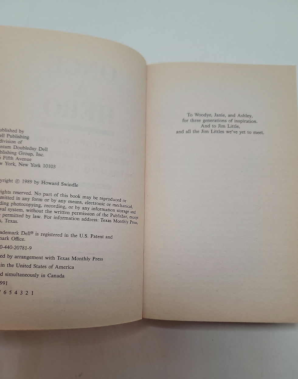 Thumbnail: Once A Hero by Howard Swindle
