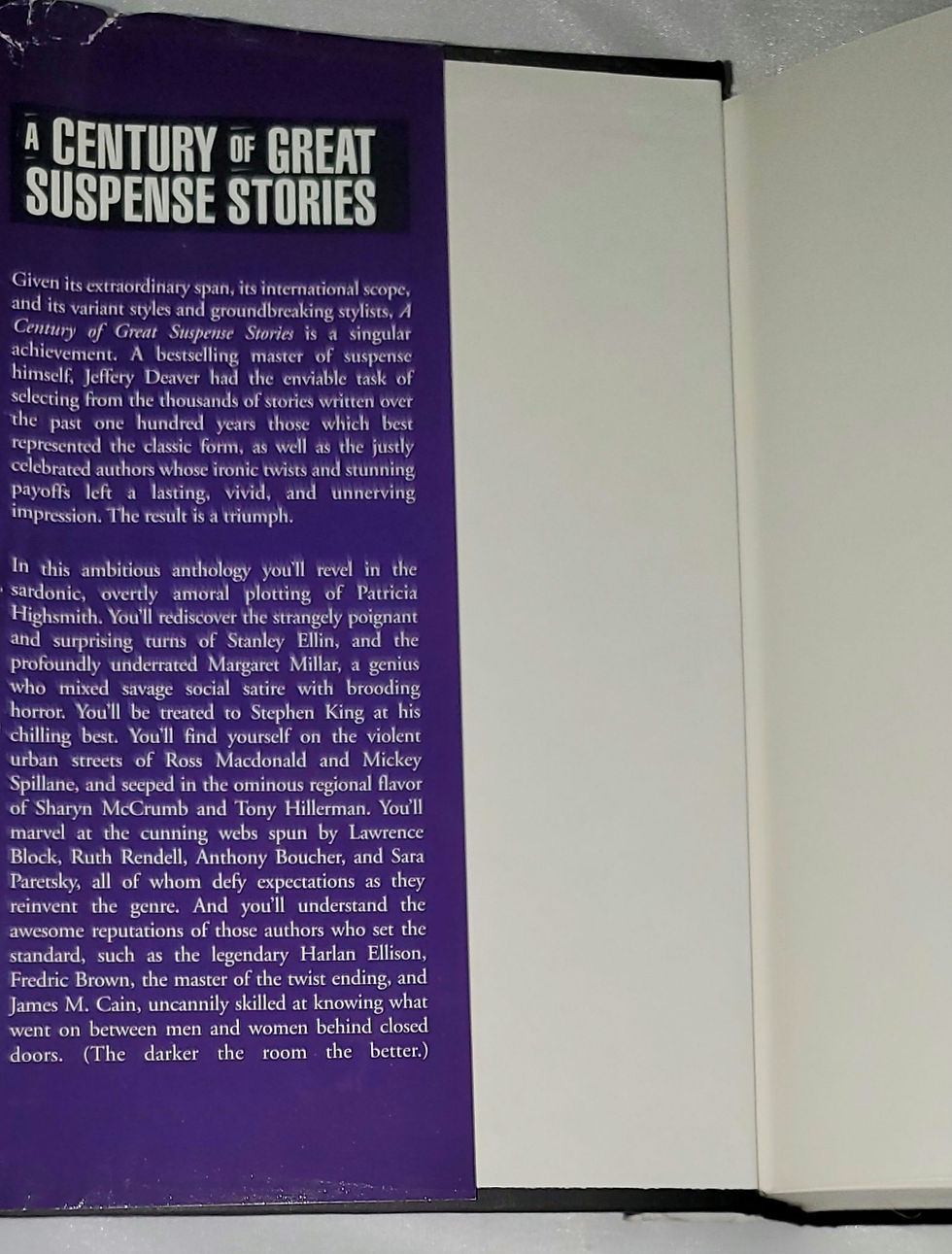 Thumbnail: A Century of Great Suspense Stories edited by Jeffery Deaver