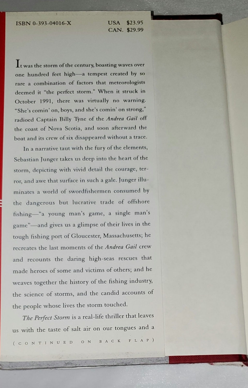 Thumbnail: The Perfect Storm by Sebastian Junger