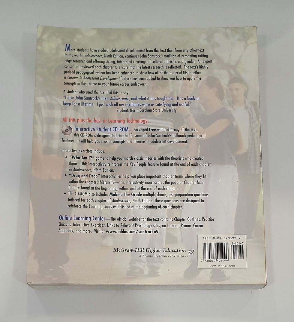 Thumbnail: Adolescence 9th Edition by John W. Santrock
