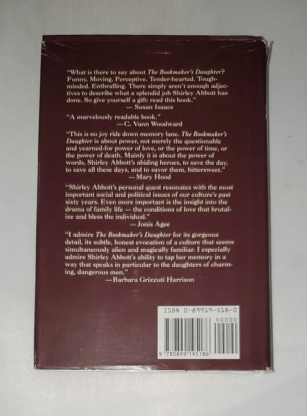 Thumbnail: The Bookmaker's Daughter: A Memory Unbound by Shirley Abbott