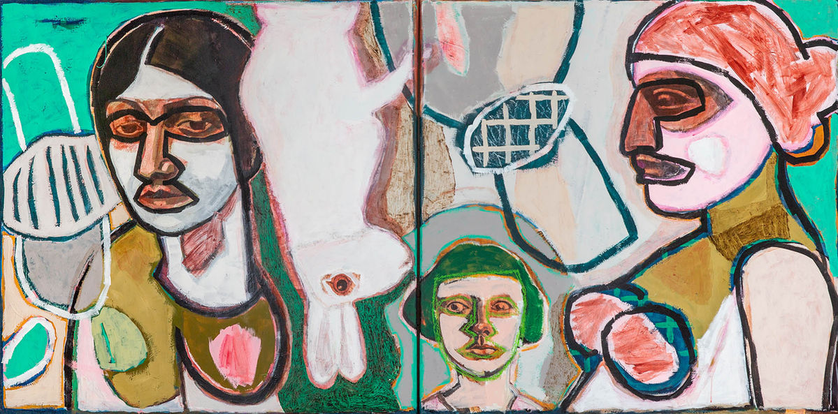 peinture lapin blanc Alice