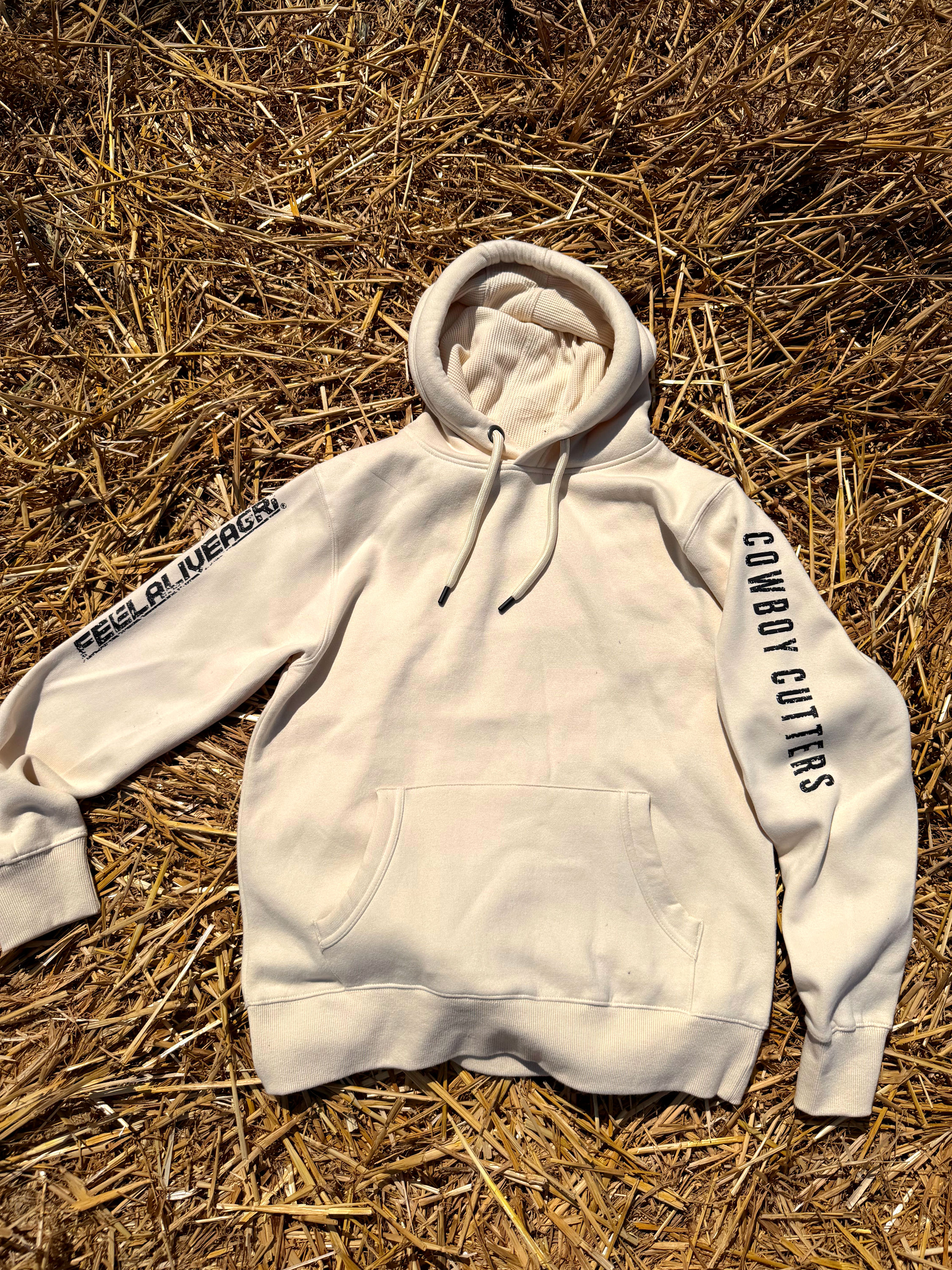 FEELALIVEAGRI - COWBOY CUTTERS Dynamic Hoodie Cream