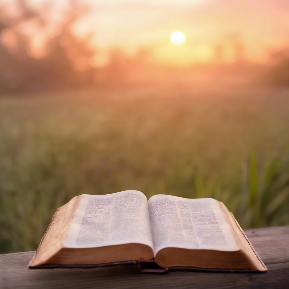 A soft background of a Bible, journal, and peaceful sunrise.jpg