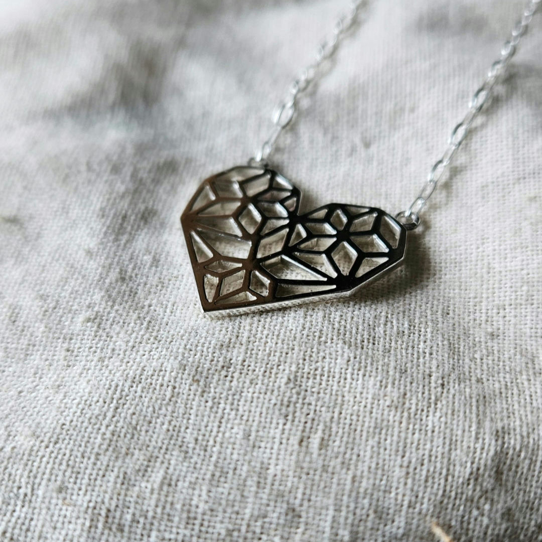 Geometric Heart Necklace