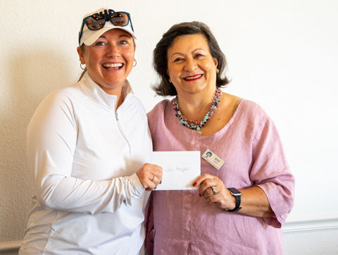 5/15/2023 Jerri Harper, Food & Beverage Director, receives appreciation gift from President Roi