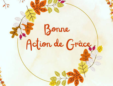 Bonne Action de Grâce 2026 à vous tous et toutes