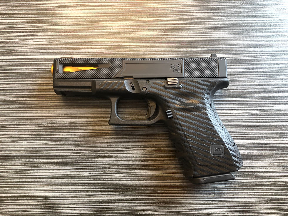 Thumbnail: Glock 19/23/25/32/38 Carbon Fiber Style Gun Grip Wrap Gun Parts Kit