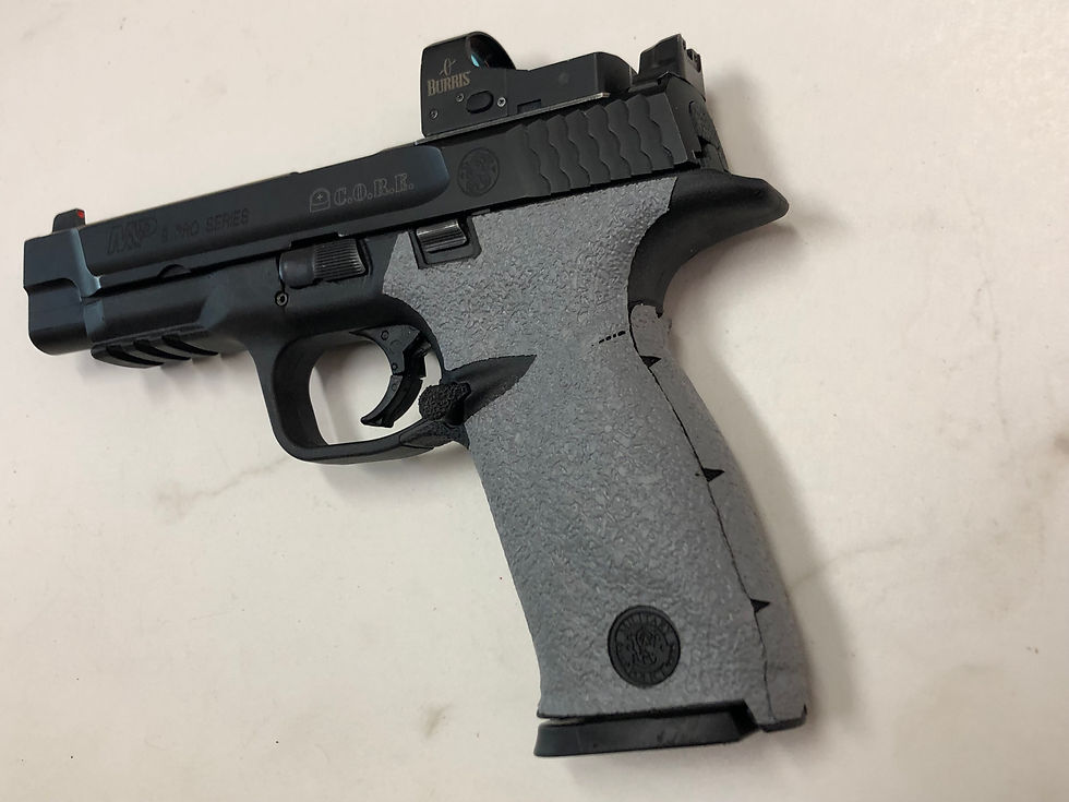 Thumbnail: Smith & Wesson M & P Full Sized 9/40 Gray Textured Rubber Gun Grip Wrap Gun Part