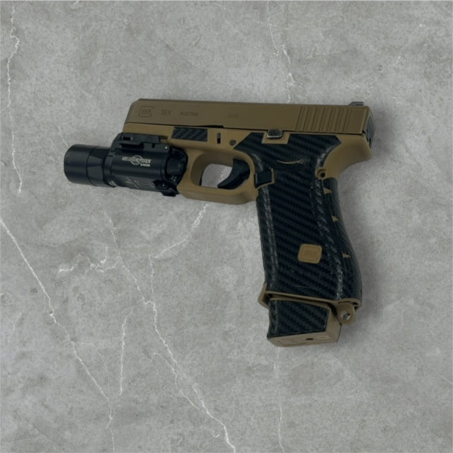 Thumbnail: Black Carbon Fiber Style Gun Grip Wrap Gun Parts Kit