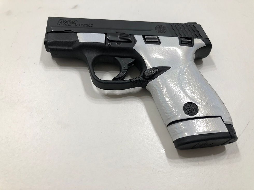 Thumbnail: Smith & Wesson Shield 9/40 Pearl White Vinyl Style Gun Grip Wrap Gun Parts Kit