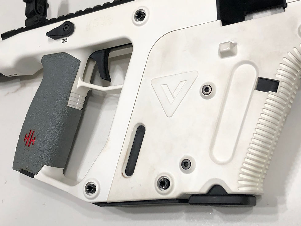 Thumbnail: Kriss Vector Gray Textured Rubber Gun Grip Enhancement Gun Parts Kit Red Insert