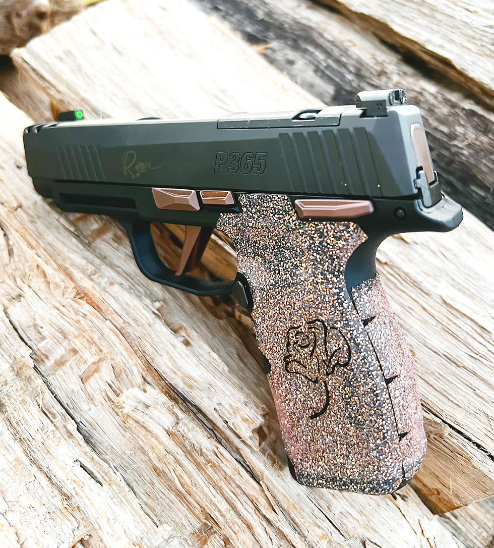 Thumbnail: HANDLEITGRIPS CUSTOM ROSE GLITTER SANDPAPER GRIP FOR SIG ALL FIREARMS