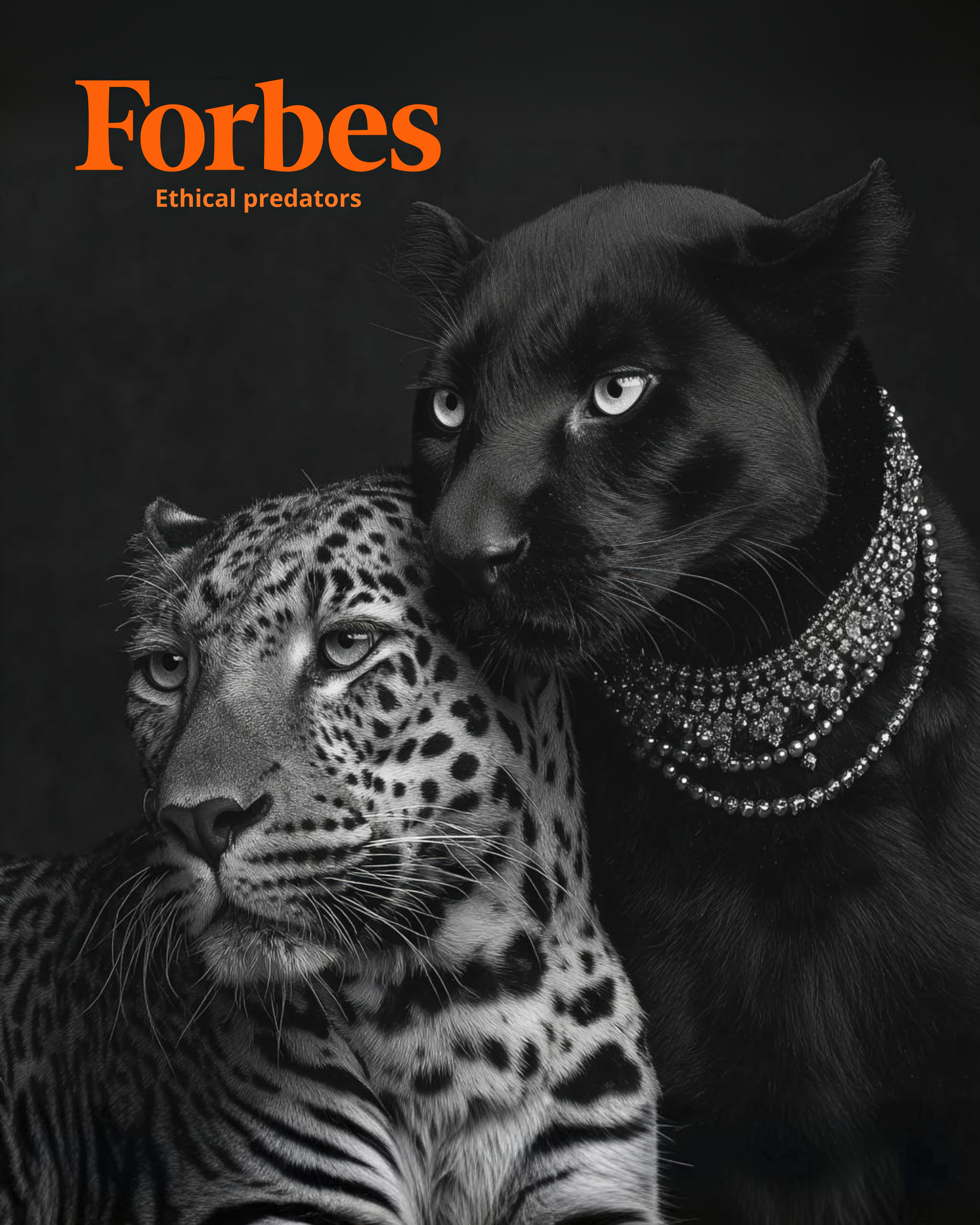 La panthère, symbole du luxe et de l'élegance , poster Forbes