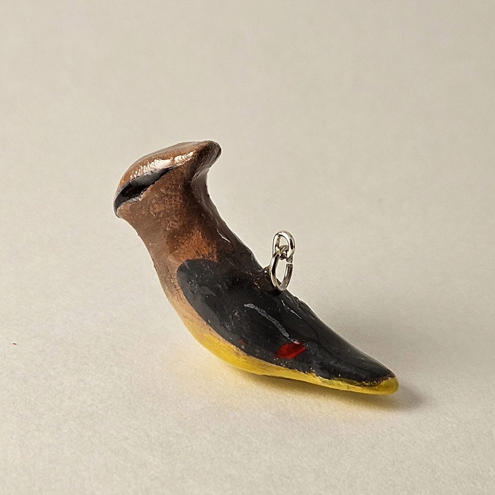 Cedar Waxwing Pendant